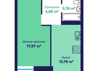 Продается 1-ком. квартира, 41.6 м2, Ярославль