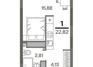 Продаю однокомнатную квартиру, 22.8 м2, Рязанская область