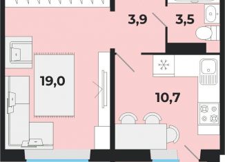 1-комнатная квартира на продажу, 37.1 м2, Новосибирская область