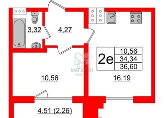 Продажа 1-ком. квартиры, 36.6 м2, Санкт-Петербург, Алтайская улица, 39