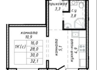 Продажа 2-ком. квартиры, 30 м2, Новосибирская область, улица Связистов, 162к3с