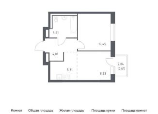 Продается однокомнатная квартира, 34.3 м2, деревня Лаголово, жилой комплекс Квартал Лаголово, 1