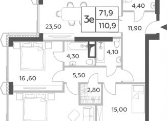 Продаю 4-ком. квартиру, 110.9 м2, Москва, проспект Генерала Дорохова, вл1к1, метро Минская