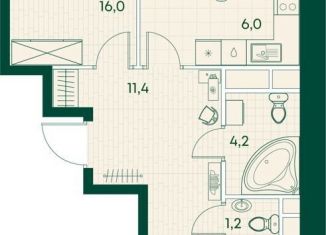 Продажа 3-комнатной квартиры, 68.5 м2, Адыгея