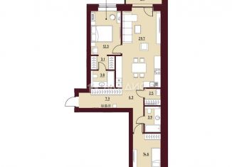 Продается 2-комнатная квартира, 84.9 м2, Вологда, Февральский переулок, 7