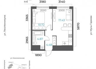 Продажа 2-ком. квартиры, 37.5 м2, Уфа, Октябрьский район