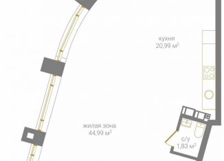 Продам 1-ком. квартиру, 80.3 м2, Нижегородская область