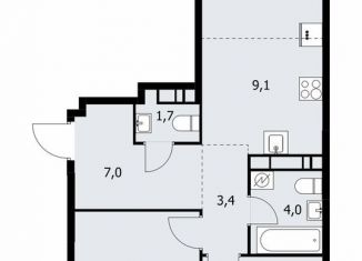Продам двухкомнатную квартиру, 63.4 м2, посёлок Коммунарка, посёлок Коммунарка, 26