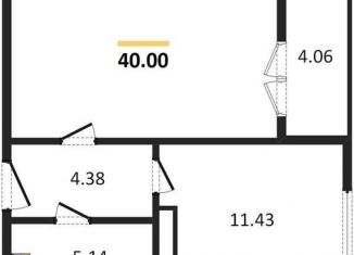 Продается 1-комнатная квартира, 40 м2, Воронеж, улица Артамонова, 34Ж, ЖК Волна-1