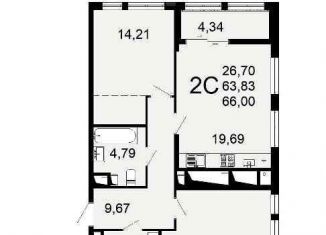 Продам двухкомнатную квартиру, 66 м2, Рязань, Льговская улица, 8