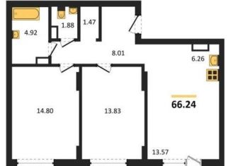 Продам 2-комнатную квартиру, 66.2 м2, Воронеж