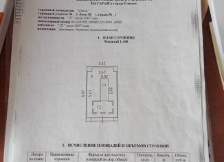 Продается гараж, 26 м2, Глазов, территория Гаражный Участок № 6, 1/3