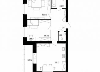 Продам 3-комнатную квартиру, 77.8 м2, Берёзовский, улица Победы, 5, ЖК Уют-Сити