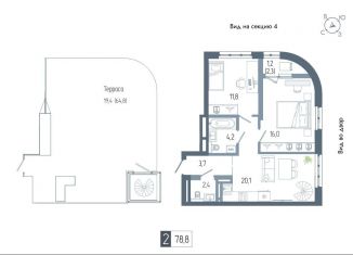 Продаю двухкомнатную квартиру, 78.8 м2, Республика Башкортостан