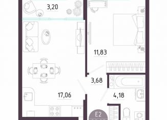 Продается 1-комнатная квартира, 40 м2, Тула, Пряничная улица, 8
