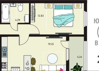 Продам 1-комнатную квартиру, 45.1 м2, село Новая Усмань
