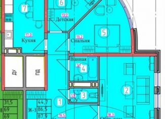 Продажа 3-комнатной квартиры, 87.9 м2, Грозный, проспект Ахмат-Хаджи Абдулхамидовича Кадырова, 207, микрорайон Ленгородок