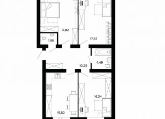 Продается четырехкомнатная квартира, 88.9 м2, Берёзовский, улица Победы, 5, ЖК Уют-Сити