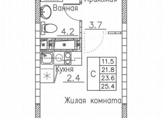 Продается квартира студия, 25.4 м2, Владивосток