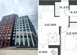 Продается двухкомнатная квартира, 40.9 м2, Тула