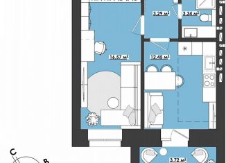 Продаю 2-ком. квартиру, 37.5 м2, Чита