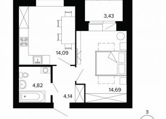 Продается 1-комнатная квартира, 41.2 м2, Берёзовский, улица Победы, 5, ЖК Уют-Сити