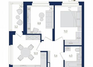 Продаю 2-ком. квартиру, 43 м2, Республика Башкортостан
