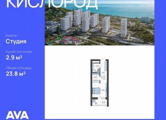 Продаю квартиру студию, 23.8 м2, Сочи, микрорайон Бытха