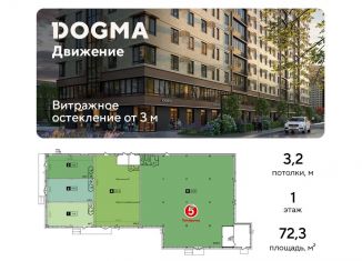 Продаю помещение свободного назначения, 72.3 м2, Краснодар, отделение № 2 Агрофирмы Солнечная, 9/2, Прикубанский округ