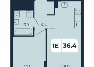 Продаю однокомнатную квартиру, 36.4 м2, поселок Верхнетемерницкий, Орбитальная улица, 16К