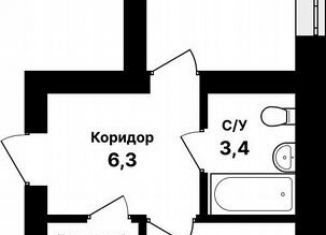 Продается квартира студия, 55.2 м2, Уфа, улица Даяна Мурзина, 5/1, ЖК Цветы Башкирии