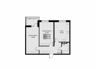 Продается двухкомнатная квартира, 65.3 м2, поселок Южный, Екатерининская улица, 7к1