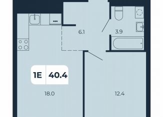 Продаю 1-комнатную квартиру, 40.4 м2, поселок Верхнетемерницкий, Орбитальная улица, 16К