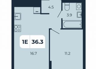 Продаю 1-комнатную квартиру, 36.3 м2, поселок Верхнетемерницкий