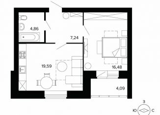 Продается 2-ком. квартира, 52.5 м2, Берёзовский, улица Победы, 5, ЖК Уют-Сити