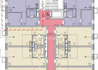 Однокомнатная квартира на продажу, 40.1 м2, деревня Суханово, Парковая улица, 1к1