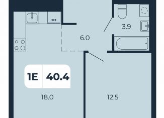 Продажа 1-комнатной квартиры, 40.4 м2, поселок Верхнетемерницкий, Орбитальная улица, 16К