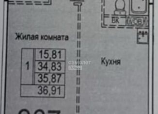 Продам 1-комнатную квартиру, 34.7 м2, деревня Глухово, Романовская улица, 15