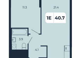 Продаю 1-комнатную квартиру, 40.7 м2, поселок Верхнетемерницкий, Орбитальная улица, 16К