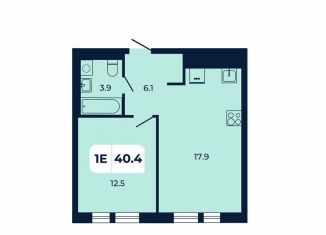 Продается 1-комнатная квартира, 40.4 м2, поселок Верхнетемерницкий