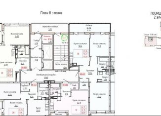 Двухкомнатная квартира на продажу, 75.6 м2, Воронеж, улица Матросова, 64А