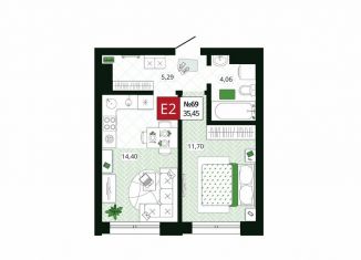 Продаю однокомнатную квартиру, 35.5 м2, Тула