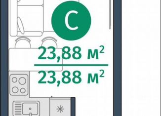 Продаю квартиру студию, 23.9 м2, деревня Дударева, улица Сергея Джанбровского, 27к1