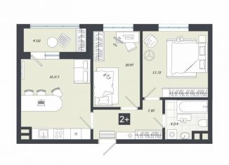 Продажа 2-комнатной квартиры, 57.6 м2, Тобольск, переулок Радищева, 17