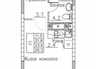 Квартира на продажу студия, 25.3 м2, Владивосток