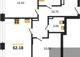 Продаю 2-комнатную квартиру, 62.2 м2, Воронеж