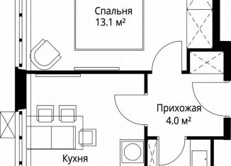 Продажа 1-ком. квартиры, 31.7 м2, деревня Сапроново, микрорайон Купелинка, 7, ЖК Эко Видное 2.0