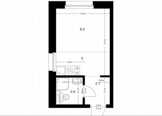 Квартира на продажу студия, 19.5 м2, Москва, СВАО, ЖК Полар, 1.5