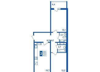 Продам двухкомнатную квартиру, 67.7 м2, Республика Башкортостан