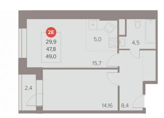 Продам двухкомнатную квартиру, 49 м2, Люберцы, Октябрьский проспект, 28А